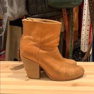 rag and bone Tan Leather Newbury Booties sz 37